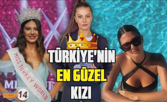 Miss Turkey 2021 birincisi seçilen Dilara Korkmaz tacını taktı