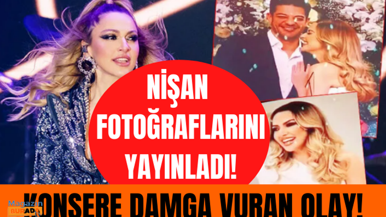 Hadise'den konserde büyük sürpriz! Mehmet Dinçerler ile nişan fotoğraflarını yayınladı