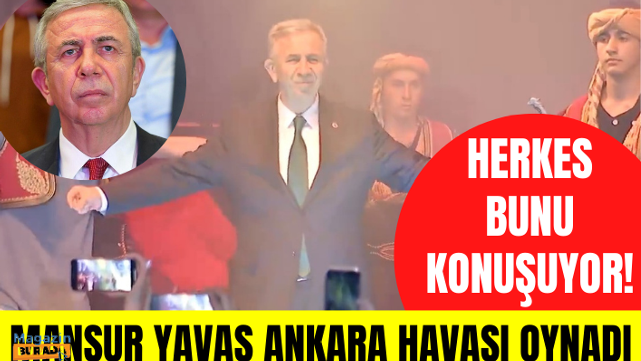 Mansur Yavaş, 3 yılda neler yaptığını anlattığı törende Tan Taşçı ile karşılıklı Ankara havası oynadı