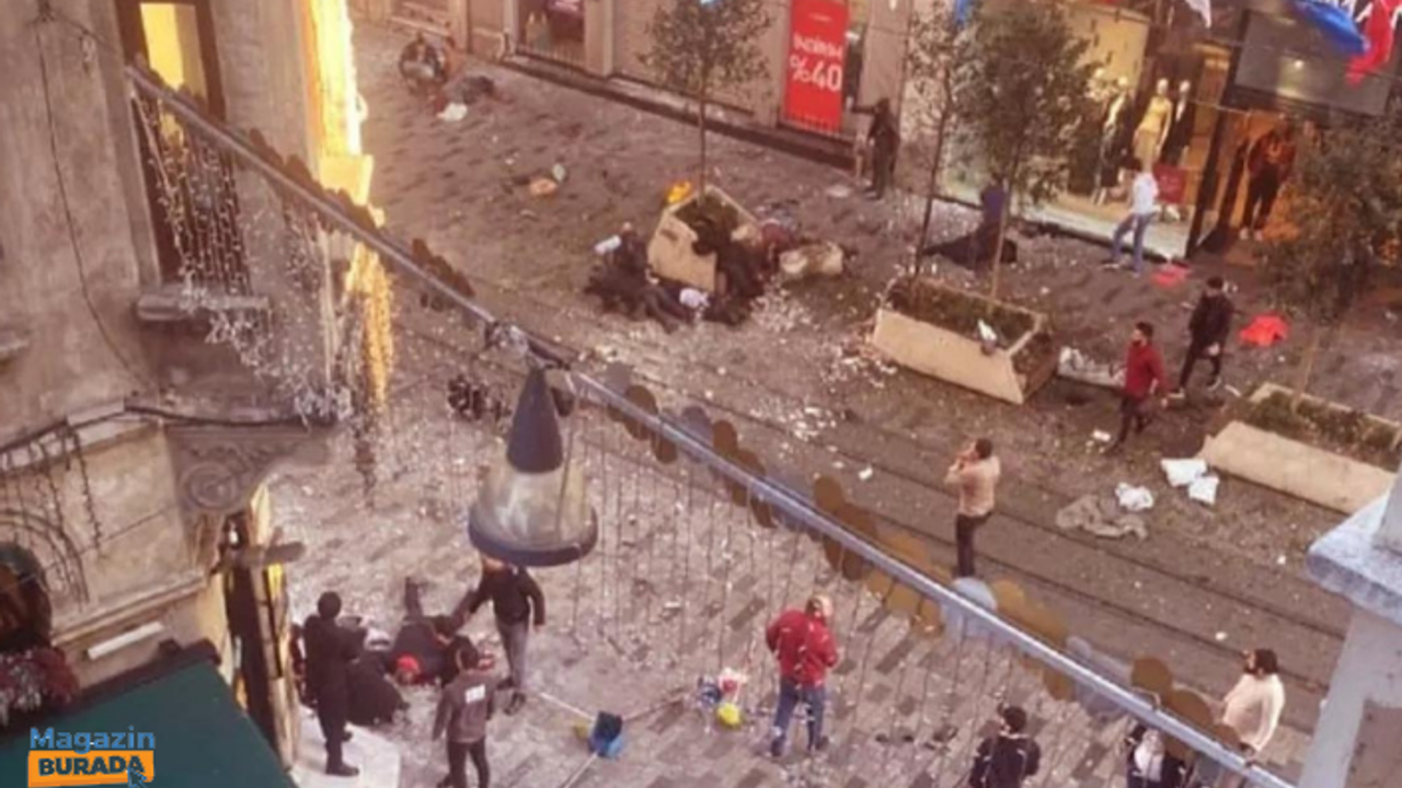 Şiddetli patlamanın meydana geldiği İstiklal Caddesi'nden ilk görüntü