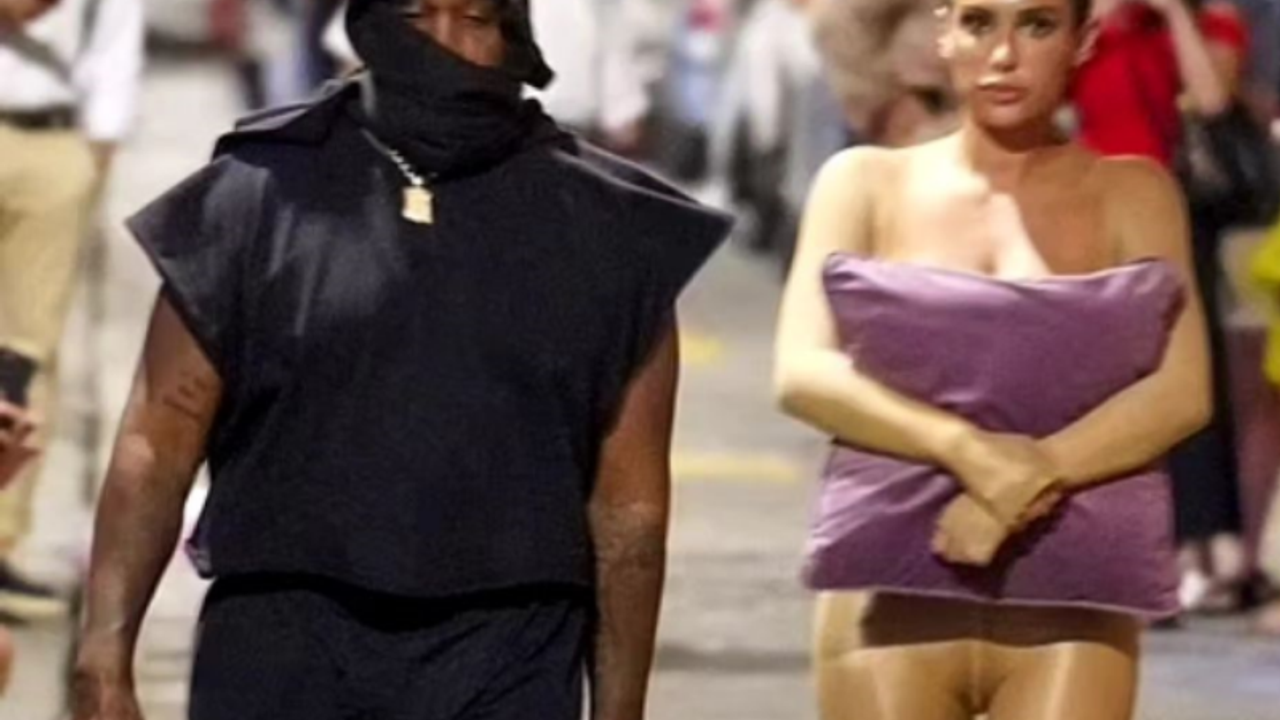 Yastık işe yaramadı: Kanye West'in sevgilisi sokakta çıplak gezdi!