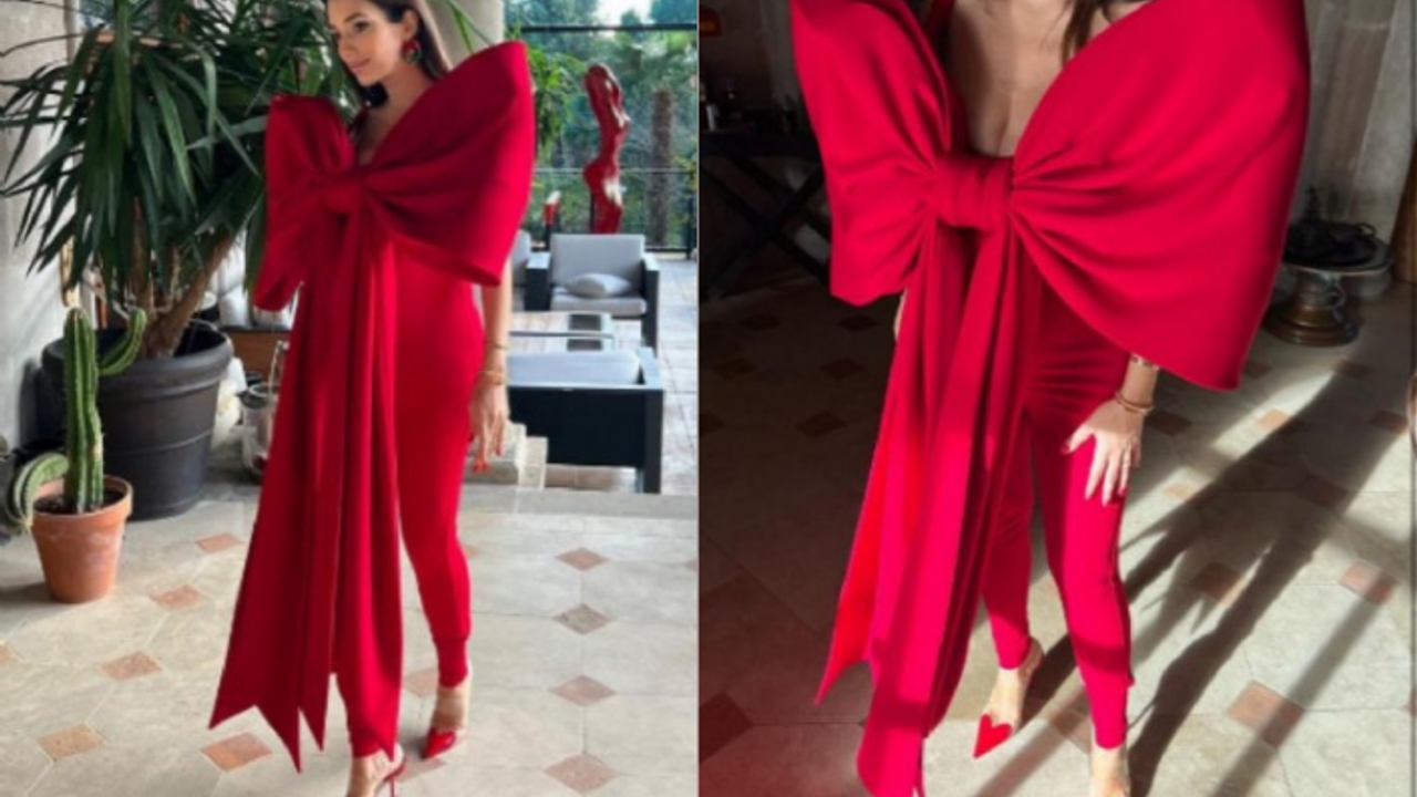 Rachel Araz yeni yıl elbisesiyle sosyal medyayı salladı