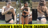 Bodrum'da Burcu Özberk rüzgarı esti! Burcu Özberk siyah bikinisiyle plajın yıldızı oldu!