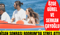 Özge Gürel ve Serkan Çayoğlu çifti nişan sonrası tatile çıktı! Sürat teknesi ile yolculuk ettiler!