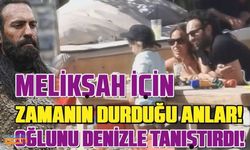 Buğra Gülsoy oğlunu denizle tanıştırdı! Melikşah için zamanın durduğu anlar...