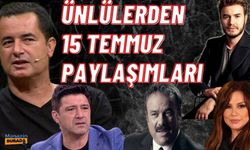 Ünlülerden 15 Temmuz paylaşımları