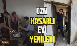 CZN Burak yangında evi yanan ailenin evini yeniletti