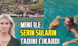 Pınar Altuğ köpeği ile yüzdü sosyal medya yıkıldı!