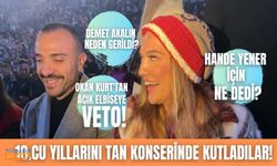 Demet Akalın ve Okan Kurt evliliklerinin 10.cu yılında Tan Taşçı konserinde... Hande Yener nasibini aldı