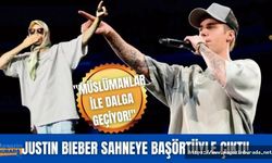 Sahneye başörtüsüyle çıkan Justin Bieber "Müslümanlarla dalga geçmekle" suçlandı!