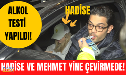 Hadise ve Mehmet Dinçerler yine trafik çevirmesine takıldı! Mehmet Dinçerler alkolmetreye üfledi!