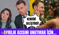 Hande Erçel, Kerem Bürsin'le ayrılığının acısını resimle dindiriyor