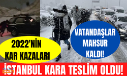 İstanbul kara teslim! Yollar kapandı, araçlar mahsur kaldı... Vatandaşlar o anları böyle görüntüledi