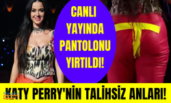 Katy Perry'nin pantolonu yırtıldı