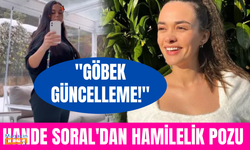 Yedi aylık hamile olan Hande Soral'dan 'göbek güncelleme' pozu