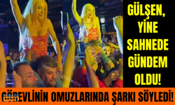 Gülşen yine yapacağımı yaptı! Konserinde erkek görevlinin omzuna oturarak şarkı söyledi