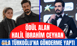 Emanet dizisiyle En İyi Dizi Çifti ödülünü tek başına alan Halil İbrahim Ceyhan, partneri Sıla Türkoğlu'na gönderme yaptı