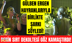 Gülben Ergen mikrofonu aldı hayranlarının arasına dalıp şarkı söyledi! Sırt dekoltesi olay oldu!