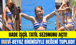 Bodrum'da tatil yapan Bade İşçil fit görüntüsüyle dikkat çekti! Sıcak havaya dayanamadı!