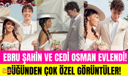 Ebru Şahin ve Cedi Osman evlendi! Ebru Şahin ve Cedi Osman'ın düğününden çok özel görüntüler!