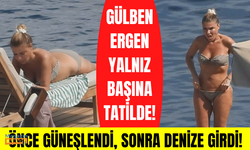 Gülben Ergen tatil sezonunu Bodrum'da açtı! Bikinisiyle şezlongta yalnız başına saatlerce güneşlendi