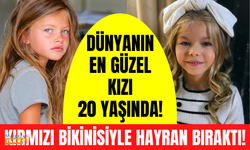 Dünyanın En Güzel Kızı seçilen Thylane Blondeau büyüdü! Kırmızı bikinisiyle sahildekileri kendine hayran bıraktı