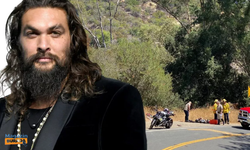 Jason Momoa motorsiklet sürücüsüyle kafa kafaya çarpıştı