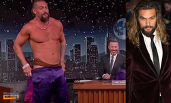 Jason Momoa yayında pantolonunu indirdi! Olay görüntü