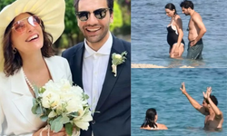 Kaan Urgancıoğlu, hamile eşi Burcu Denizer ile denizde keyif sürdü!