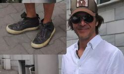 Mehmet Günsür'ün sokak tarzı! Yırtık ayakkabısı dikkat çekti