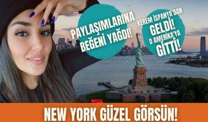 Hande Erçel Amerika'da fırtına gibi esiyor! New York "güzel" gördü!