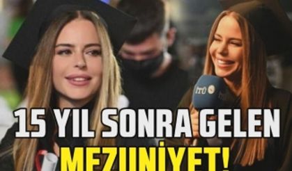 Simge Sağın 15 yıl sonra konservatuardan mezun oldu! Mezuniyet balosunda sahneye çıktı!