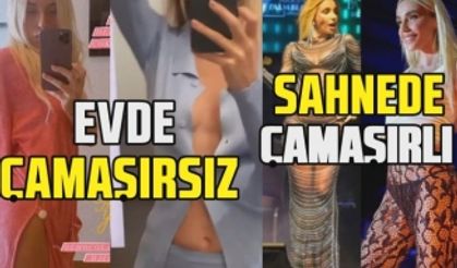 Transparan sahne kıyafetiyle gündem olan Gülşen'in iç çamaşırsız fotoğraf sevdası!