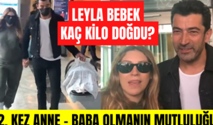 Bebekleri Leyla’yı kucağına alan Sinem Kobal ve Kenan İmirzalıoğlu hastane çıkışı görüntülendi