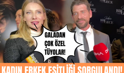 Sadece Bir Gece filminin galası yapıldı! Tuba Ünsal ve Cemal Hünal'dan tüyolar!