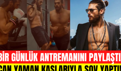 Can Yaman bir günlük antrenmanını paylaştı! Can Yaman kaslarıyla şov yaptı! Can Yaman vücudu!