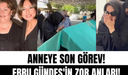 Ebru Gündeş'ten vefat eden anneye son görev! Ebru Gündeş'in gözyaşları...