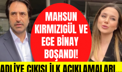 Mahsun Kırmızıgül ve eşi Ece Binay boşandı! Ece Binay ve Mahsun adliye çıkışı neler söyledi?