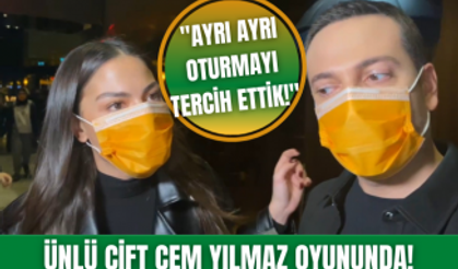 Demet Özdemir ve Oğuzhan Koç çifti Cem Yılmaz gösterisinde! ''Ayrı ayrı oturmayı tercih ettik!''