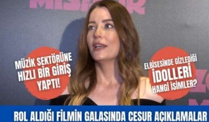 Oyuncu Sera Tokdemir rol aldığı "Zoraki Misafir" filminin galasında; elbisesine gizlediği idolleri açıkladı