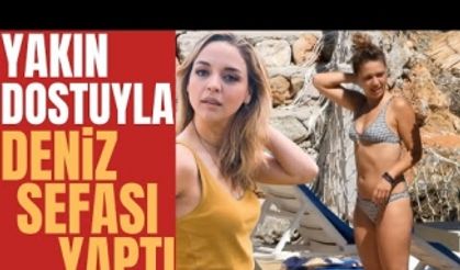 Seda Türkmen set stresini denizde attı! Kendini serin sulara bıraktı…