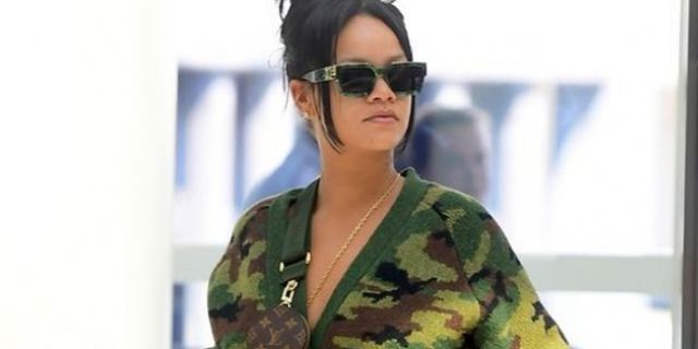 New York sokaklarında bir komando: Rihanna'nın ilginç tarzı