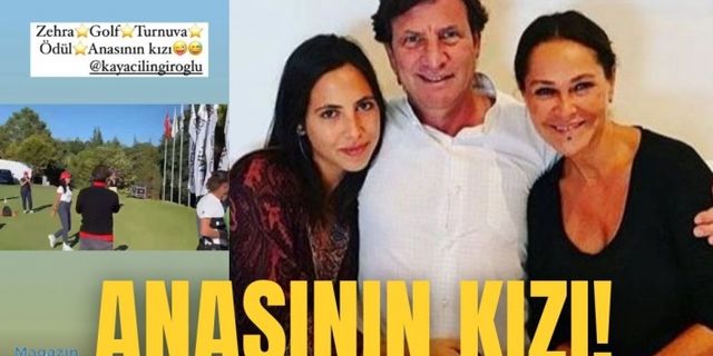 Hülya Avşar'ın kızı Zehra golf turnuvasında ödül aldı! Anasının kızı...