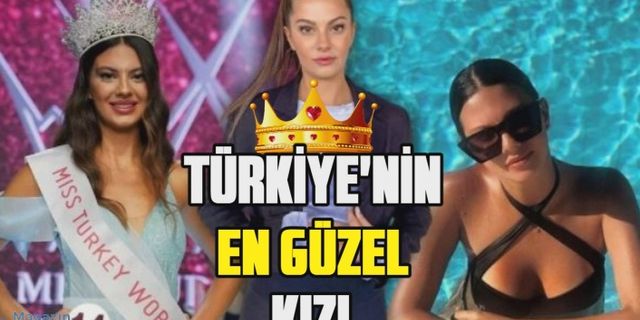 Miss Turkey 2021 birincisi seçilen Dilara Korkmaz tacını taktı