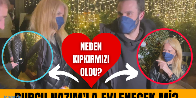 Burcu Esmersoy sevgilisi Nazım Akmandil ile ilk kez boy gösterdi! Esmersoy neden kıpkırmızı oldu?