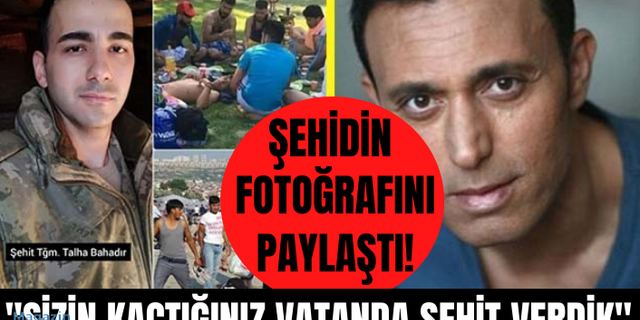 Mustafa Sandal sığınmacılara isyan etti! Şehidin fotoğrafını paylaştı