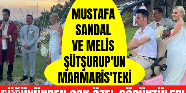 Mustafa Sandal ve Melis Sütşurup'un Marmaris'teki düğünlerinden çok özel görüntüler!