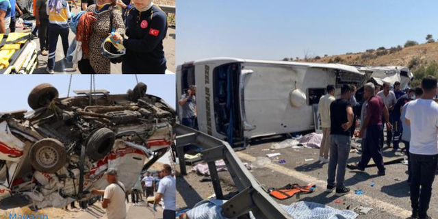 Gaziantep'te otobüs, itfaiye, ambulans ve canlı yayın aracının karıştığı zincirleme kaza: 16 ölü, 21 yaralı