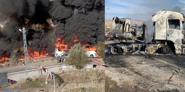 Ağrı'da tanker, otobüs ve TIR çarpıştı: 7 ölü!