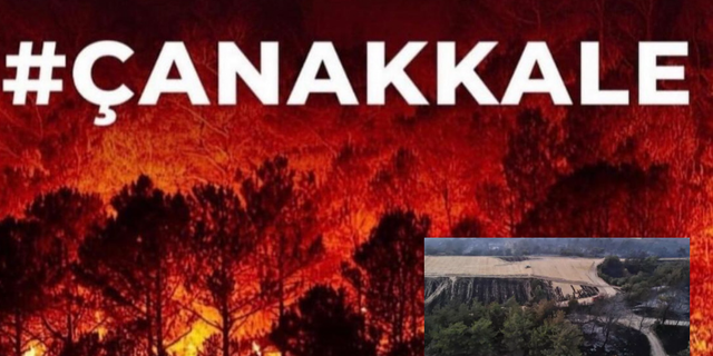 Çanakkale'de orman yangınına müdahale sürüyor: 19 saat sonra drone görüntüleri yürek yaktı!